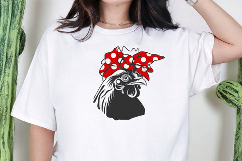 Crazy Chicken png, Funny Chicken svg, Polish Chicken Clipart, Farm Animal svg for Cricut, Funny Shirt Design SVG DesignDestine 