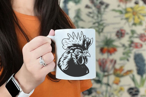 Crazy Chicken png, Funny Chicken svg, Polish Chicken Clipart, Farm Animal svg for Cricut, Funny Shirt Design SVG DesignDestine 