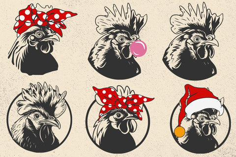 Crazy Chicken png, Funny Chicken svg, Polish Chicken Clipart, Farm Animal svg for Cricut, Funny Shirt Design SVG DesignDestine 