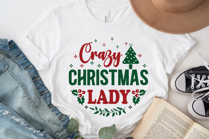 Crazy Christmas Lady SVG Angelina750 