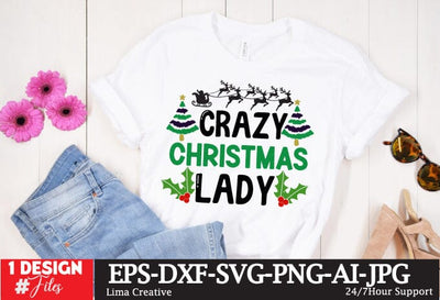 Crazy Christmas Lady SVG Cut File,,Christmas SVG Cut File,Christmas SVG Bundle,Christmas Sublimation PNG ,Christmas Clipart SVG Insomnia Std 