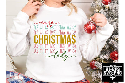 Crazy Christmas Lady Svg Cut Files Creative Art SVG CraftlabSvg55 