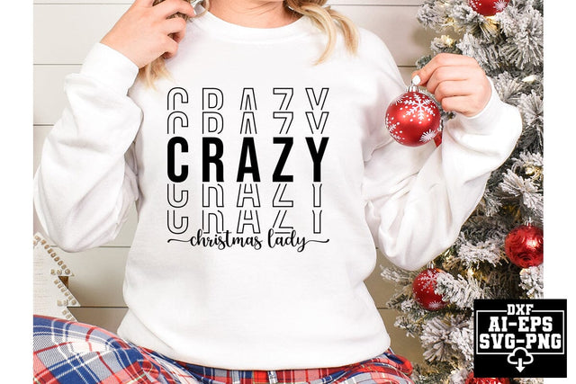 Crazy Christmas Lady Svg Cut Files Creative Art SVG CraftlabSvg55 