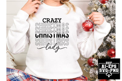 Crazy Christmas Lady Svg Cut Files SVG CraftlabSvg55 