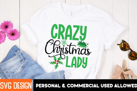 Crazy Christmas Lady SVG Design ,Christmas Sublimation Design PNG, Christmas Sublimation ,Christmas Sublimation Bundle SVG BlackCatsMedia 