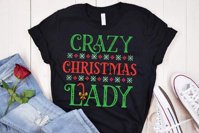 Crazy Christmas Lady SVG Design, Christmas SVG ,Christmas SVG Design, Christmas SVG Bundle,Farmhouse Christmas SVG,Funny Christmas SVG Design SVG BlackCatsMedia 