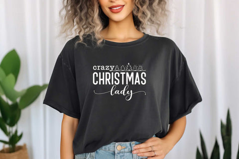 Crazy Christmas Lady Svg File for Merry Christmas Winter Holiday, Christmas Shirt Svg, Christmas Gift, Funny Christmas Svg, Winter Svg SVG DesignDestine 