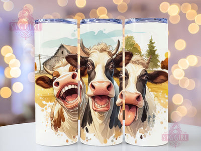 Crazy Cows Tumbler Wrap 20oz Skinny Tumbler Sublimation Design Silly Cow Tumbler Wrap 20oz Straight Tumbler Design Digital Download Sublimation SvggirlplusArt 