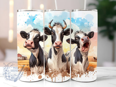 Crazy Cows Tumbler Wrap 20oz Skinny Tumbler Sublimation Design Silly Cow Tumbler Wrap 20oz Straight Tumbler Design Digital Download Sublimation ToriDesigns 