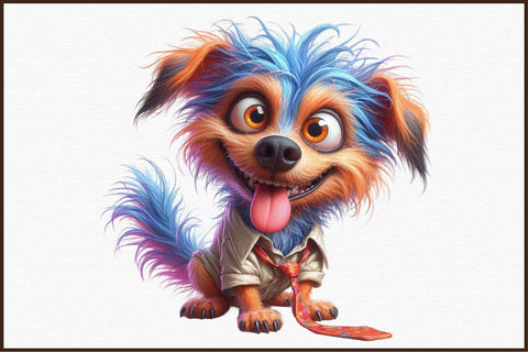 Crazy Dogs Watercolor Clipart Sublimation designartist 