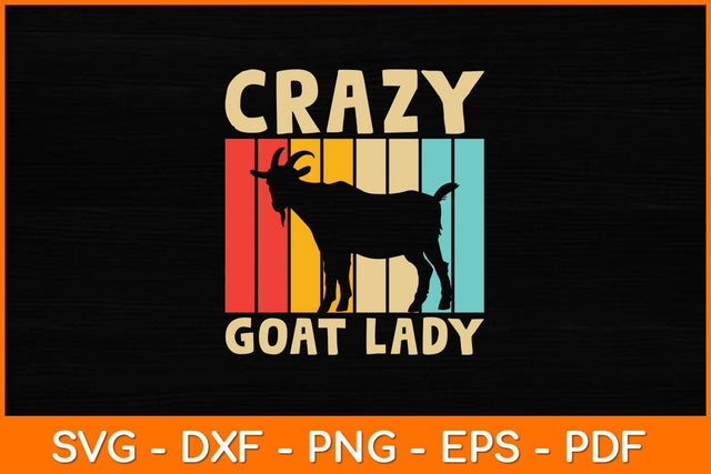Crazy Goat Lady Retro Vintage Svg Design SVG artprintfile 