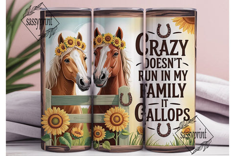 Crazy Horse Family 20oz Tumbler Wrap Sublimation sassyprint 