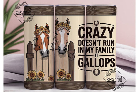 Crazy Horse Family 20oz Tumbler Wrap Sublimation sassyprint 