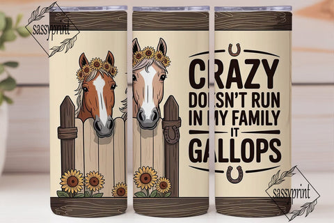 Crazy Horse Family 20oz Tumbler Wrap Sublimation sassyprint 