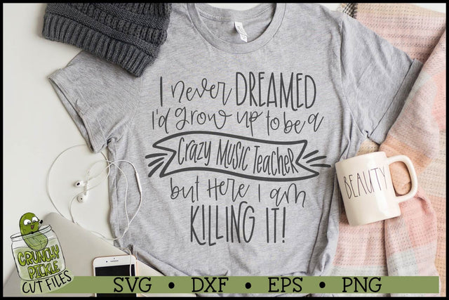 Crazy Music Teacher SVG File SVG Crunchy Pickle 