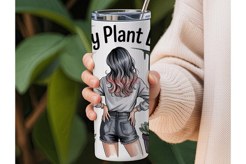 Crazy Plant Lady 20oz Tumbler Wrap Sublimation DesignSVG 