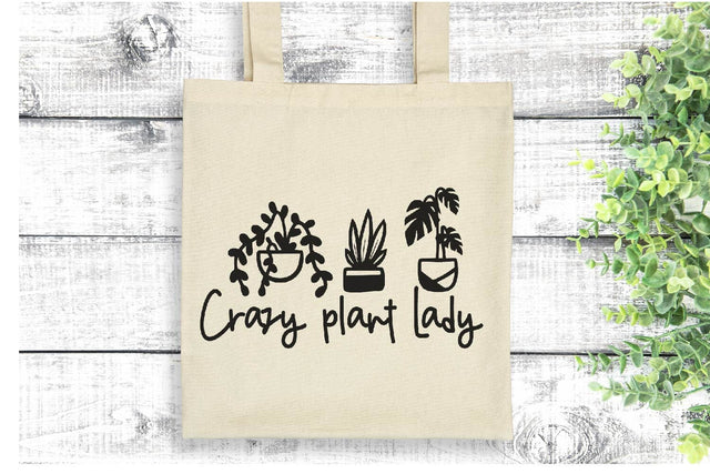 Crazy Plant Lady SVG PNG DXF EPS Cut File - Cricut & Silhouette Design SVG So Fontsy VIP Design Shop 