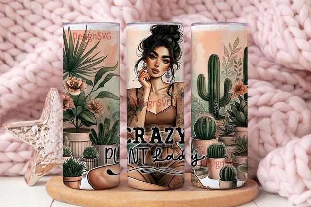 Crazy Plant Lady Tumbler Design PNG, Sublimation Designs, 20oz Straight Skinny Tumbler Sublimation, Digital Downloads for Tumblers Sublimation DesignSVG 