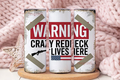 Crazy Redneck 20oz Tumbler Wrap Sublimation DesignSVG 