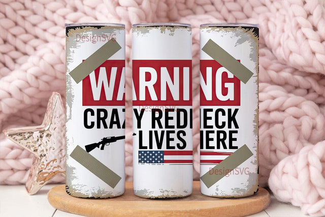 Crazy Redneck 20oz Tumbler Wrap Sublimation DesignSVG 