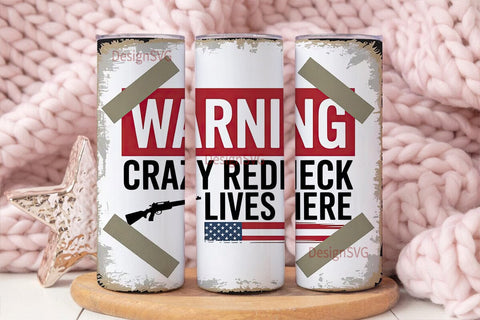 Crazy Redneck 20oz Tumbler Wrap Sublimation DesignSVG 