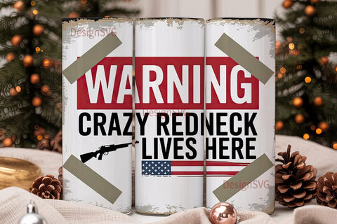 Crazy Redneck 20oz Tumbler Wrap Sublimation DesignSVG 