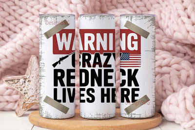 Crazy Redneck 20oz Tumbler Wrap Sublimation DesignSVG 