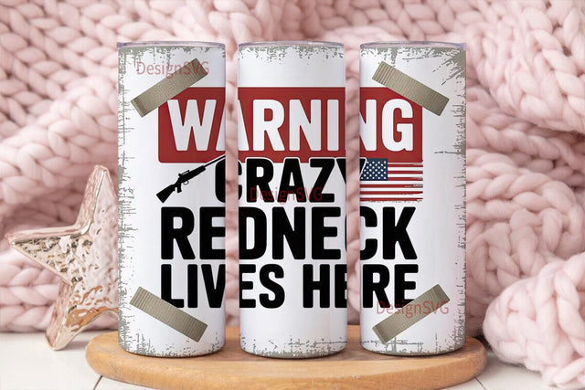 Crazy Redneck 20oz Tumbler Wrap Sublimation DesignSVG 