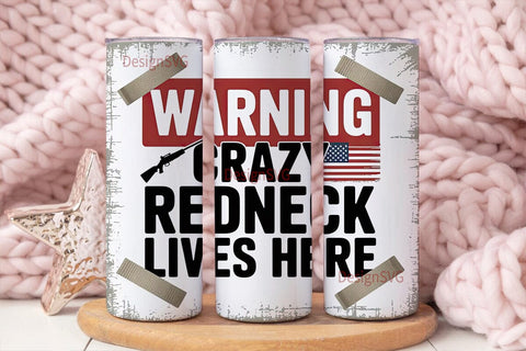 Crazy Redneck 20oz Tumbler Wrap Sublimation DesignSVG 