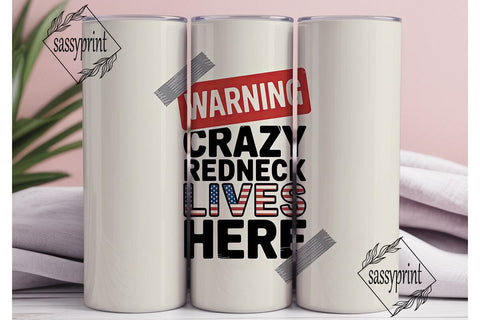 Crazy Redneck 20oz Tumbler Wrap Sublimation sassyprint 