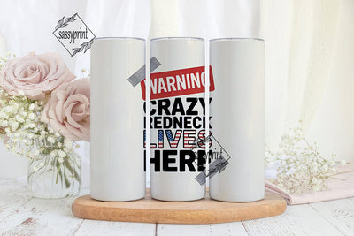 Crazy Redneck 20oz Tumbler Wrap Sublimation sassyprint 