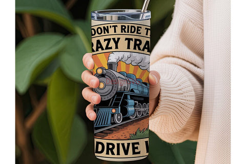 Crazy Train Driver 20oz Tumbler Wrap Sublimation DesignSVG 