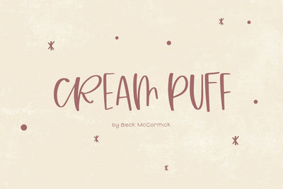 Cream Puff Sans Font Beck McCormick 