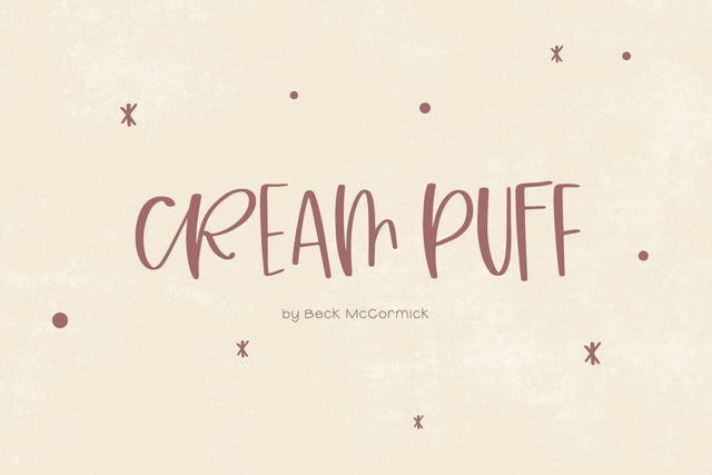 Cream Puff Sans Font Beck McCormick 