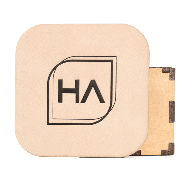 Cream/Black Leatherette Sheet Physical Houston Acrylic 