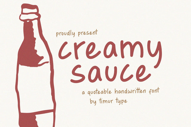 Creamy Sauce - Quoteable Handwritten Font Font Timur type 
