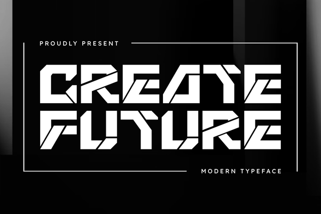 Create Future - Modern Futuristic Font Font Masyafi Studio 