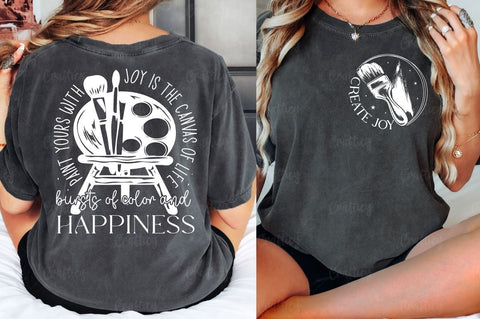 Create joy Front and Back SVG T shirt Design SVG Designangry 