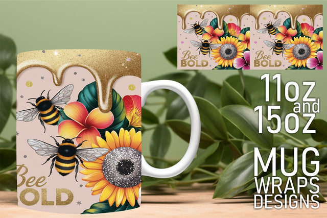 Create memorable gifts, vibrant PNG wraps for mugs! , Bee Sublimation HoodArtCraft 