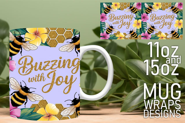 Create memorable gifts, vibrant PNG wraps for mugs! , Bee Sublimation HoodArtCraft 