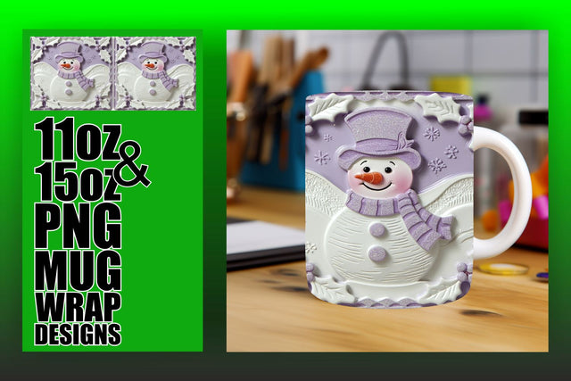 Create memorable mugs easily, stunning PNG wraps await! , 3D Xmas Sublimation HoodArtCraft 