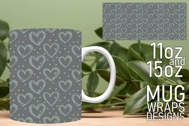 Create memorable mugs, high-quality templates available! , Heart Sublimation HoodArtCraft 