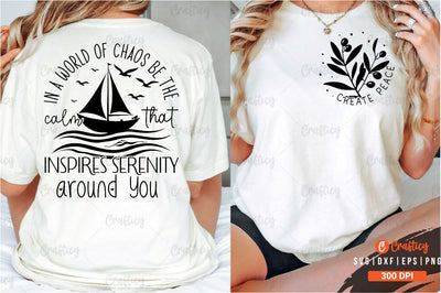 Create peace Front and Back SVG T shirt Design SVG Designangry 