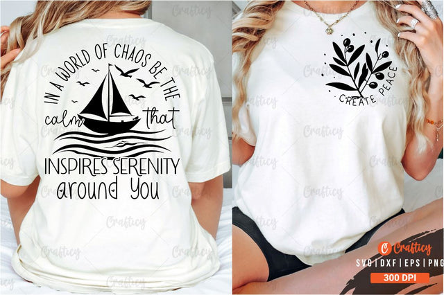 Create peace Front and Back SVG T shirt Design SVG Designangry 