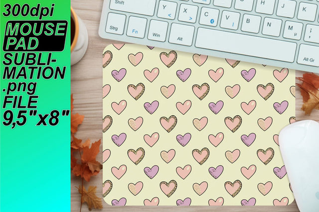 Create personalized mouse desk mats, elevate your decor! , Heart Sublimation HoodArtCraft 