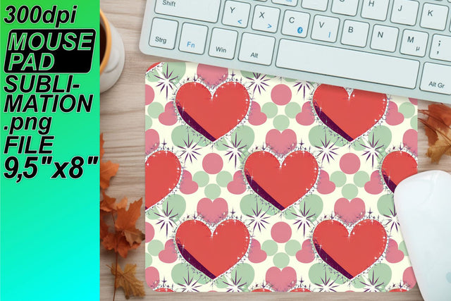 Create personalized mouse desk mats, ideal for gifts! , Heart Sublimation HoodArtCraft 