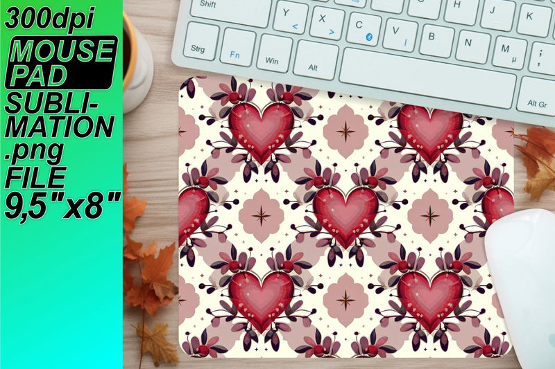 Create personalized mouse pads, ideal for any desk! , Heart Sublimation HoodArtCraft 