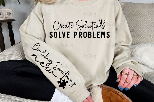 Create Solutions Solve Problems Sleeve SVG (2) SVG Designangry 
