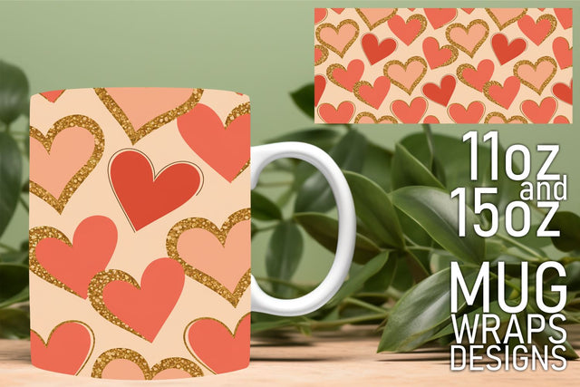 Create standout mugs effortlessly, stunning PNG designs! , Heart Sublimation HoodArtCraft 