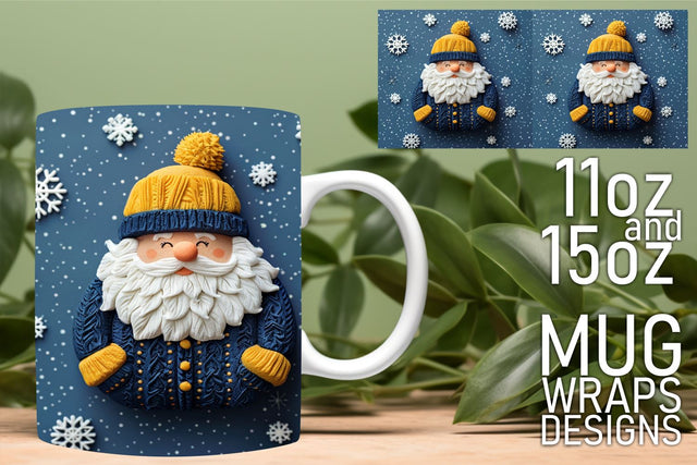 Create standout mugs, vibrant designs for sublimation! , 3D Santa Sublimation HoodArtCraft 